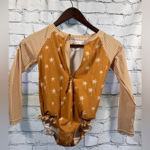 Caden Lane 9/10 girls One Piece Zip Up Bathing Suit - Picture 1 of 7